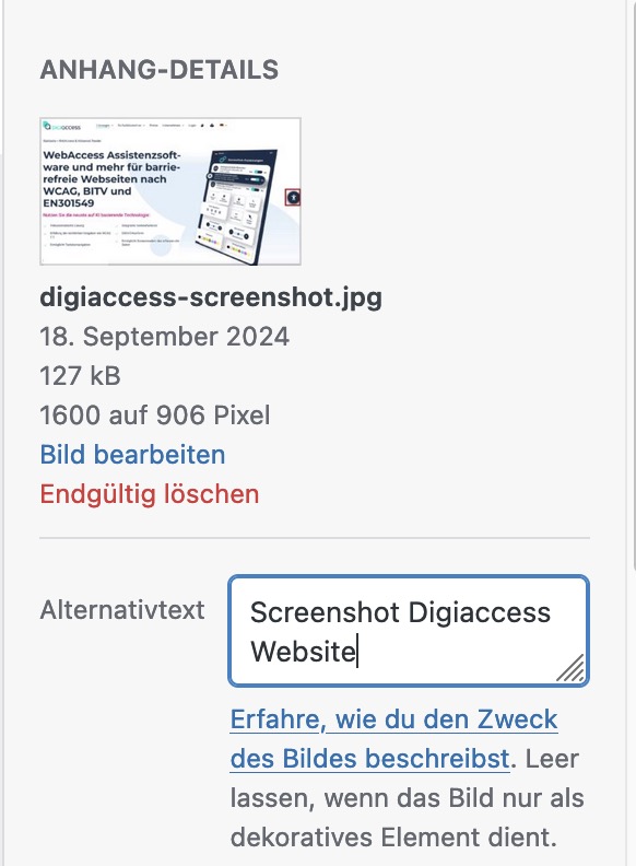 Screenshot Alt-Text